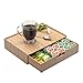 Bamboo Drawer Organizer to hold K-Cups, Coffee, Tea, Espresso Pods, Condiments and Accessories, Perfect for Kitchens & Office Break Rooms