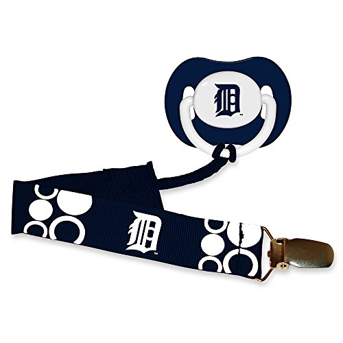 Baby Fanatic Pacifier with Clip - Detroit Tigers