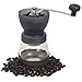 Jumbl Ceramic Coffee Mill, Hand Crank Manual Burr Coffee Grinder - Adjustable to Different Grind Sizes Includes Brush for Easy Clean- Colors May Vary