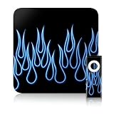 Blue Neon Flames Design Apple TV Skin Decal Protective Sticker