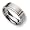 Titanium Ridged Edge 7mm Brushed and Polished Band - size 6