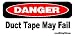 Danger Duct Tape May Fail Offroad Bumper Sticker / Decal