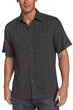 Ron Chereskin Men's Washable Linen Rayon Shirt, Steel Grey, Large