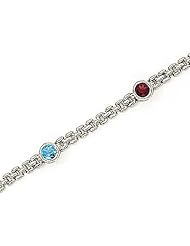 14kt Yellow Gold Round Multi Color Bracelet