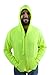 High Visibility Neon Safety Fleece Zip-up Hooded Sweatshirt- Orange or Green