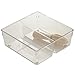 BlissHome, Interdesign, Linus, Twin Drawer Organiser, Clear