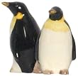 Ceramic Pottery Penguins Salt and Pepper Shakers 3.25"H Two Sets