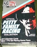 Pro Set Official Petty Family Racing Collection 50 Collectible Cards with 1 Pro Set Racing Game Piece
