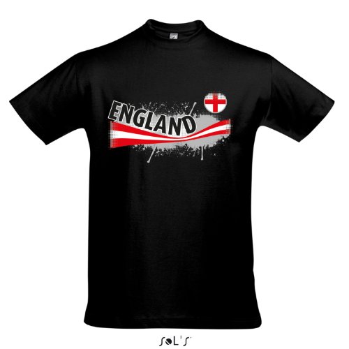 Fanshirt Herren ENGLAND Ländershirt EM / WM Trikot S-XXL , Deep black , XL