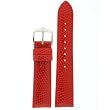 Watch Band Genuine Leather Lizard Grain Red 18mm