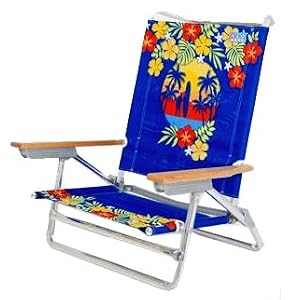 Rio Fantasy 5 Position to Lay Flat Beach Chair by 