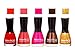 Fashion Bar Nail Polish in Red Pink,Rani Mazanta,Dark Brown,Glitter Gold Shades Combo RS.279.00
