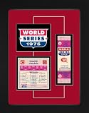 Cincinnati Reds 1975 World Series Replica Ticket & Patch Frame