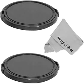 (SET OF 2) 72MM Snap On Lens Cap For Video Camera Camcorder for CANON (XHA1 XHG1 XL1 XL1E XL1S XL2 XL2E, PANASONIC AG-DVX102 DVX100B) + Premium MagicFiber Microfiber Cleaning Cloth
