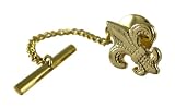 Gold Plated Fleur De Lis Tie Tack Pin French