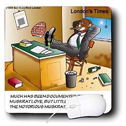 Londons Times Funny Music Cartoons - Muskrat Divorce Attorney - Mouse Pads
