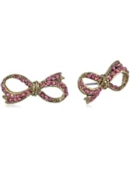 Betsey Johnson "Iconic Pinkalicious" Bow Stud Earrings