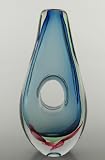 Glass Blue Sommerso Vase 100% Handmade Art X384