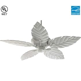 Quorum Fans 135525-8 52" Monaco Patio Contemporary Energy Star WET Outdoor Studio White Ceiling Fan