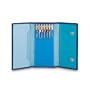 Portachiavi classico in pelle Multicolore a 6 ganci firmato DUDU Colore Blu