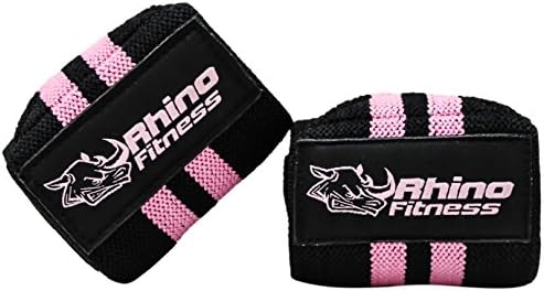 Weightlifting Wrist Wraps w/ Thumb Loop - 18x3 Inches w/ Large Secure Velcro Zone. Multiple Colors Available Red, White and Pink.