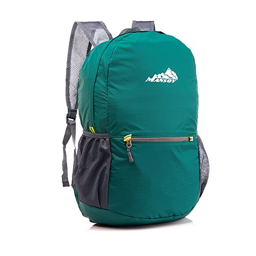 MANSOV Foldable Backpack Water Resistant Hiking Backpack Durable Packable Daypack Lightweight Travel Bag