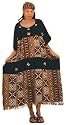 Mudprint Cotton Kaftan Caftan with Cowrie Cowry Shells