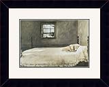 Black Framed Master Bedroom Bed Andrew Wyeth Lab Dog Double Matted