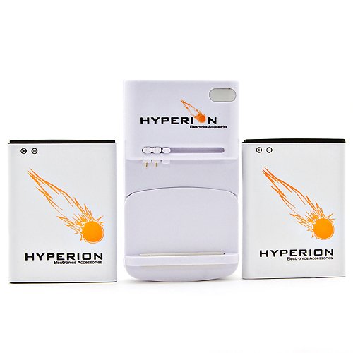 Hyperion Samsung Galaxy Note 2 x Battery + Charger (Compatible with At&t Samsung Galaxy Note, and all international Galaxy Note models)