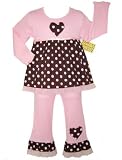 New Girl Designer Pink Brown Polka Dot AnnLoren Outfit