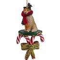 SHELTIE Dog CANDY CANE Shetland Sheep Dog Christmas Ornament DCC20A