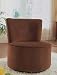 Swivel Chair Chocolate Ultra Plush Fabric
