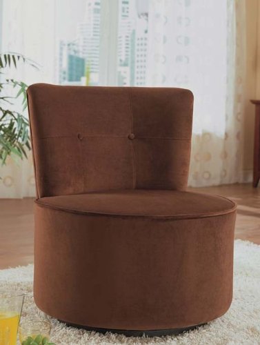 Swivel Chair Chocolate Ultra Plush Fabric