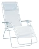 garden and patio furnitures item: Lafuma RSX Mesh Recliner, White