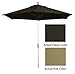 9' Push Button Tilt Patio Market Umbrella - Champagne: Walnut