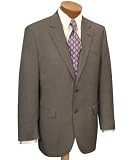 Traveler Suit Separate 2-Button Jacket-Medium Brown Microcheck