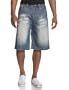 Akademiks Men's Stix Denim Shorts,Light Indigo,36
