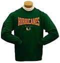 Miami Florida Hurricanes Felt Applique Long Sleeve T-Shirt