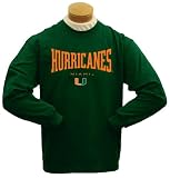 Miami Florida Hurricanes Felt Applique Long Sleeve T-Shirt