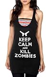 Keep Calm And Kill Zombies Girls Tunic Tank Top