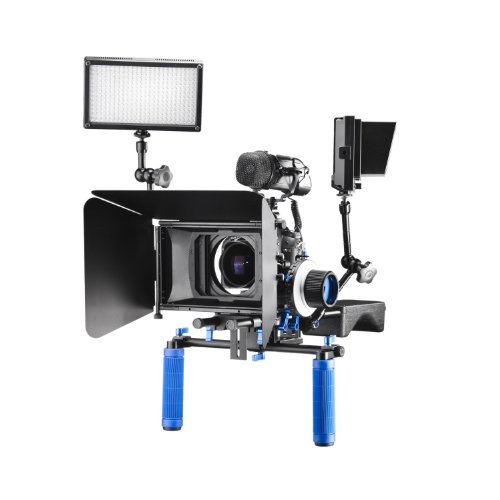 DSLR Matte Box M3 Shading Card with Swing-Away Design and two Filter Trays Supporting both 2, 4*4 filter (one fixed, one rotated) for 15mm Rail Rod Support Follow Focus System D90 5D 60D 600D DSLR Camera and Video Rigs and Cages by morros