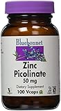 BlueBonnet Zinc Picolinate Vegetarian Capsules, 50 mg, 100 Count