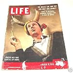 LIFE MAGAZINE MARCH 9, 1959, Humorous photograph of comedian Jack Paar on Cover book cover