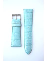 22mm Turquoise Italian Leather Alligator Grain QR Pins for Michele Style
