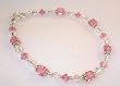 Pink & White Hand crafted Swarovski Bracelet