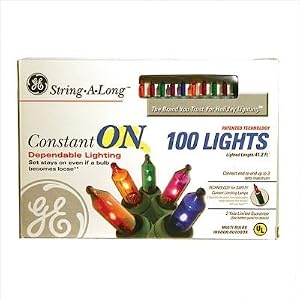 33' G.E. Constant String-A-Long Lights Set Light Color: Multicolored by 