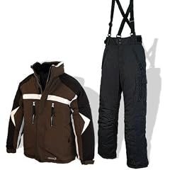 Kinderskianzug Skianzug Skijacke Skihose Jungen Farbe Oliv / Schwarz Gr��e 140