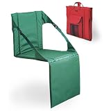 Stadium Seat Red Black Trim 17 Inches By 11 Inches Padded Stadium Seat
