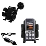 Sony Ericsson K510i Flexible Auto Windshield Holder with Car Charger - Uses Gomadic TipExchange