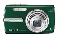 Olympus Stylus 830 8MP Digital Camera with Dual Image Stabilized 5x Optical Zoom (Green)